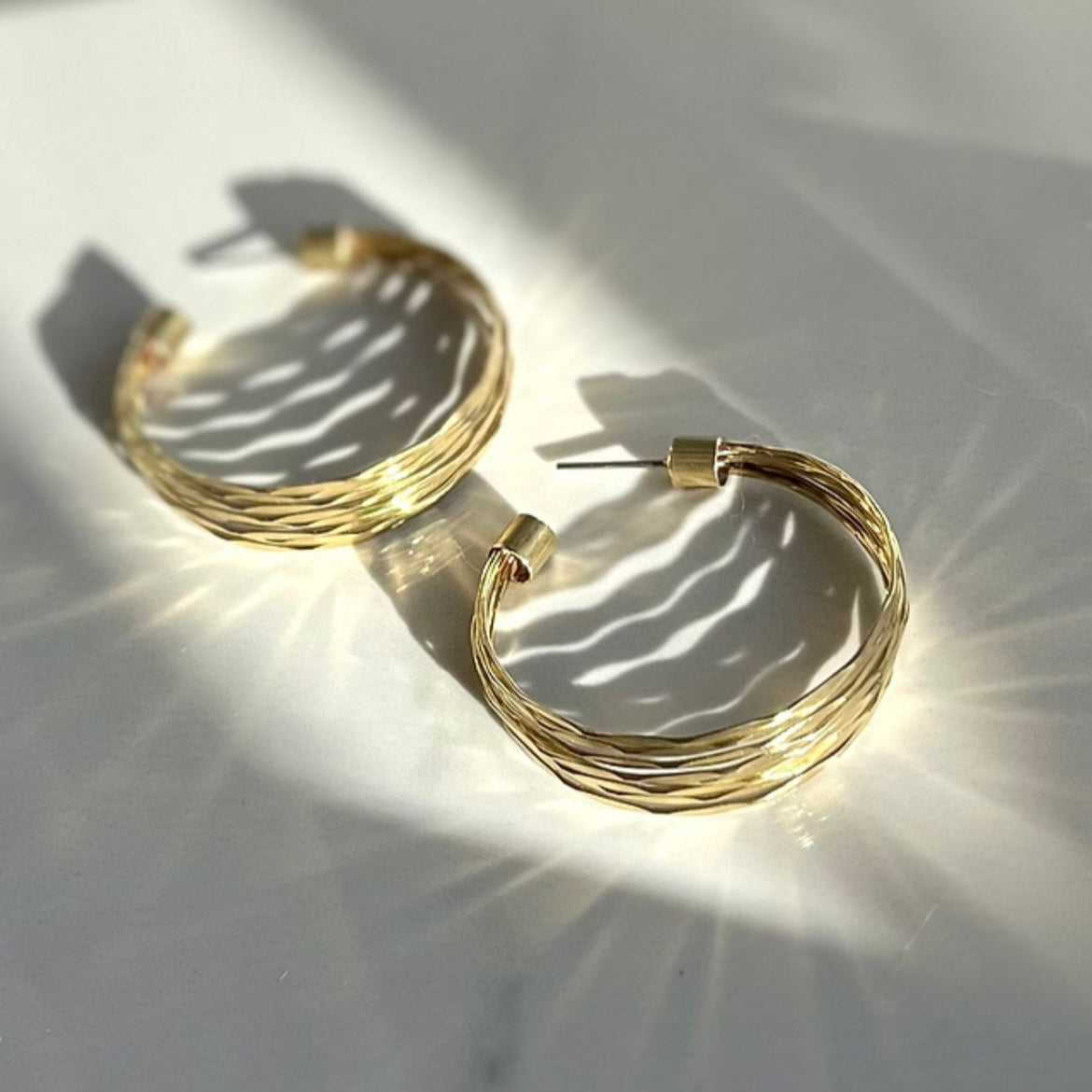 Vintage Brass Hoops, 4 Styles