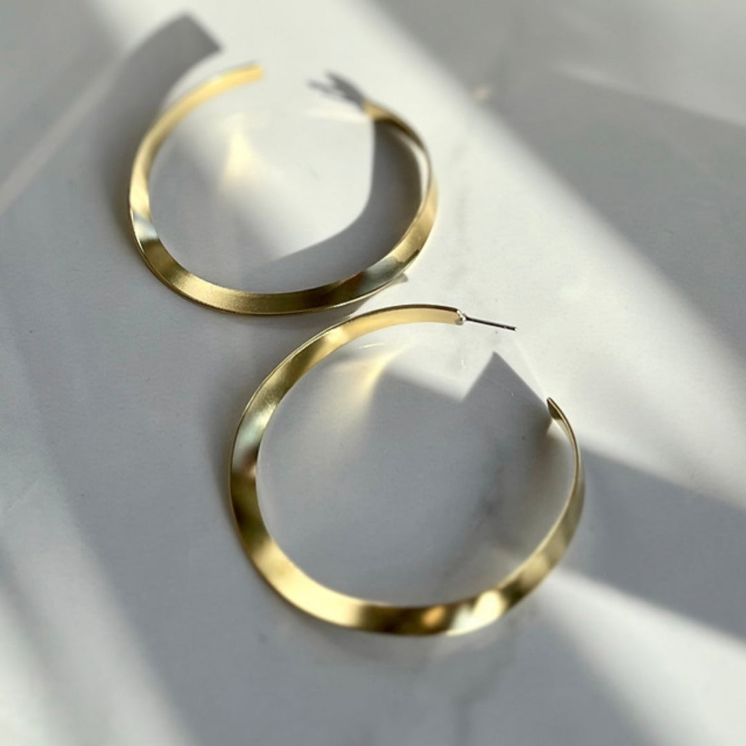 Vintage Brass Hoops, 4 Styles