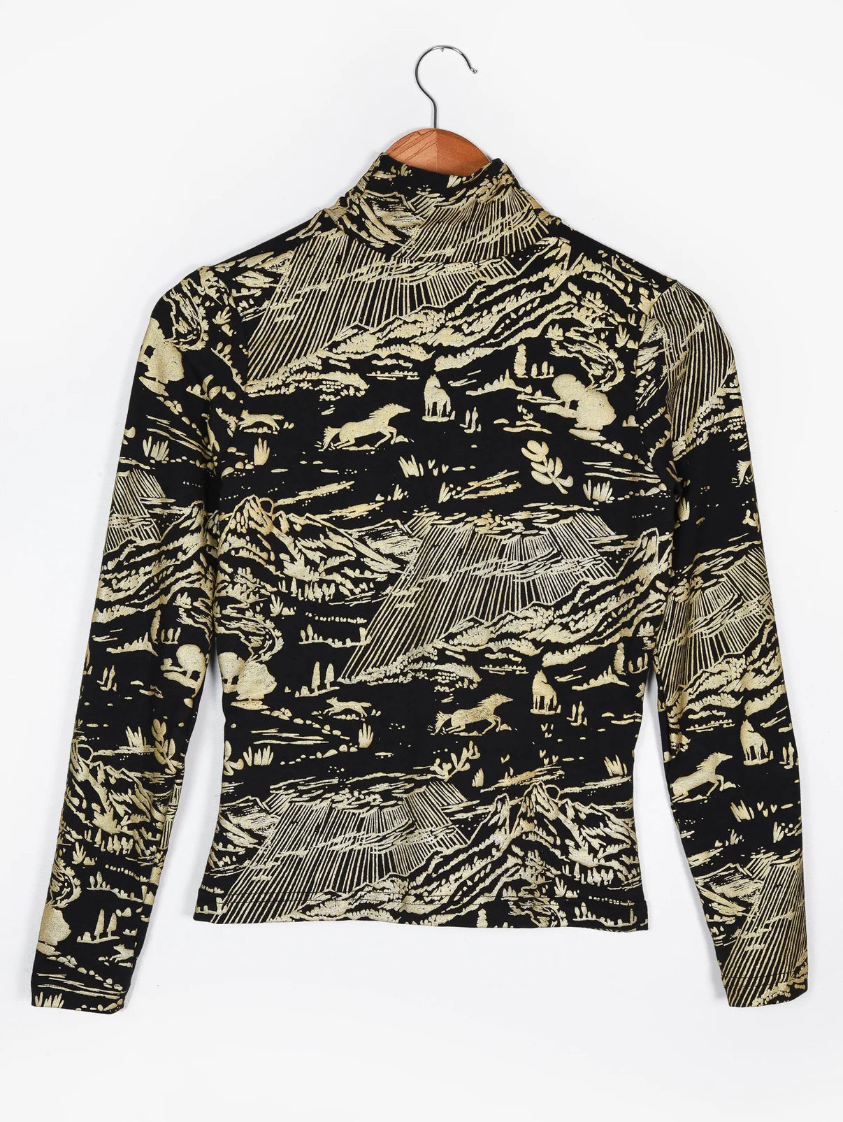 Gold on Black Shadow Canyon Turtleneck