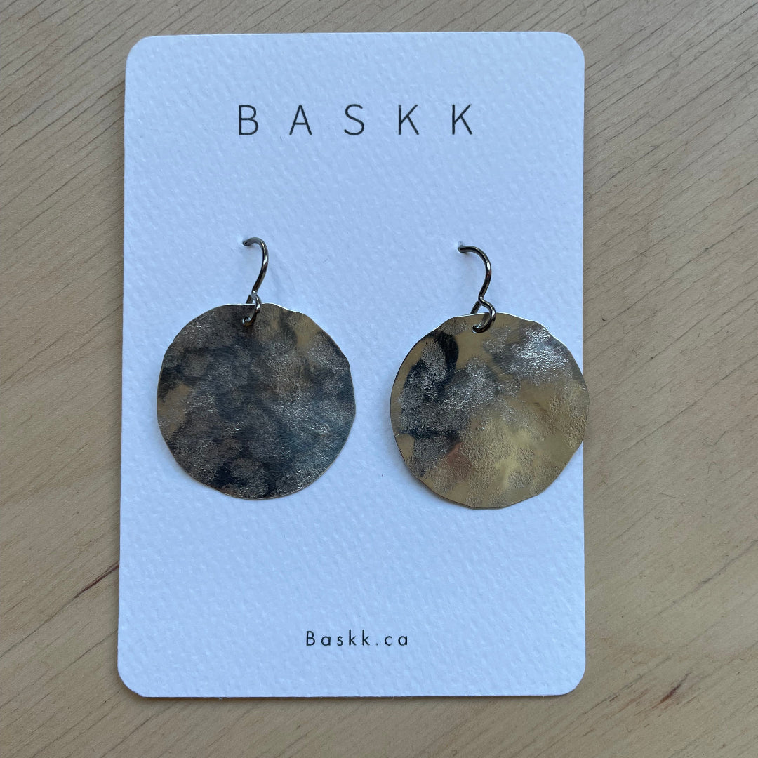 Baskk, Medium Sterling Silver Circle Earrings