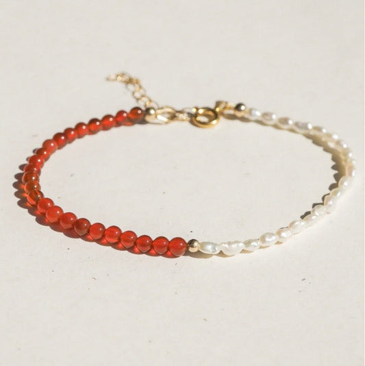 Emily Hartwell, Carnelian and Pearl Bracelet