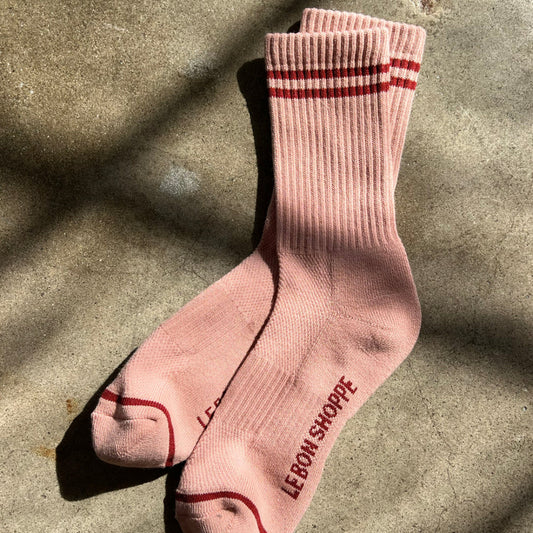 Le Bon Shoppe, Boyfriend Socks, Vintage Pink