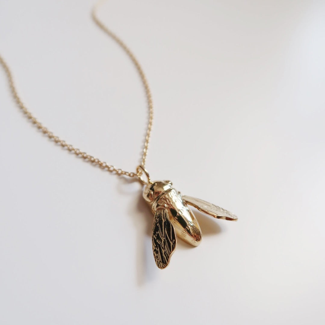 Sculptural Bee Necklace