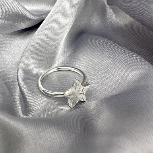 Open Fire, Little Star Ring, Sterling Silver