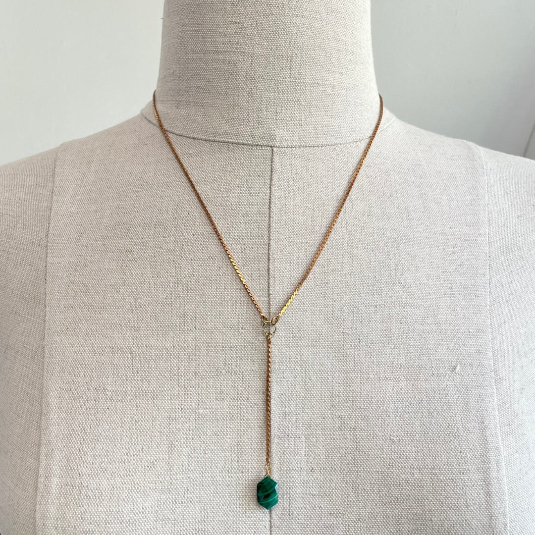 Flint Necklace, Malachite