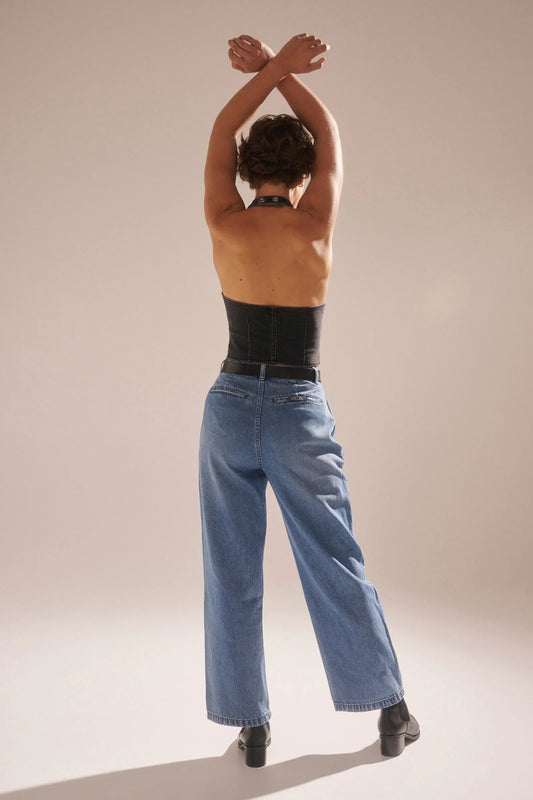 Rolla's, Chloe Pleat Pant, Azure