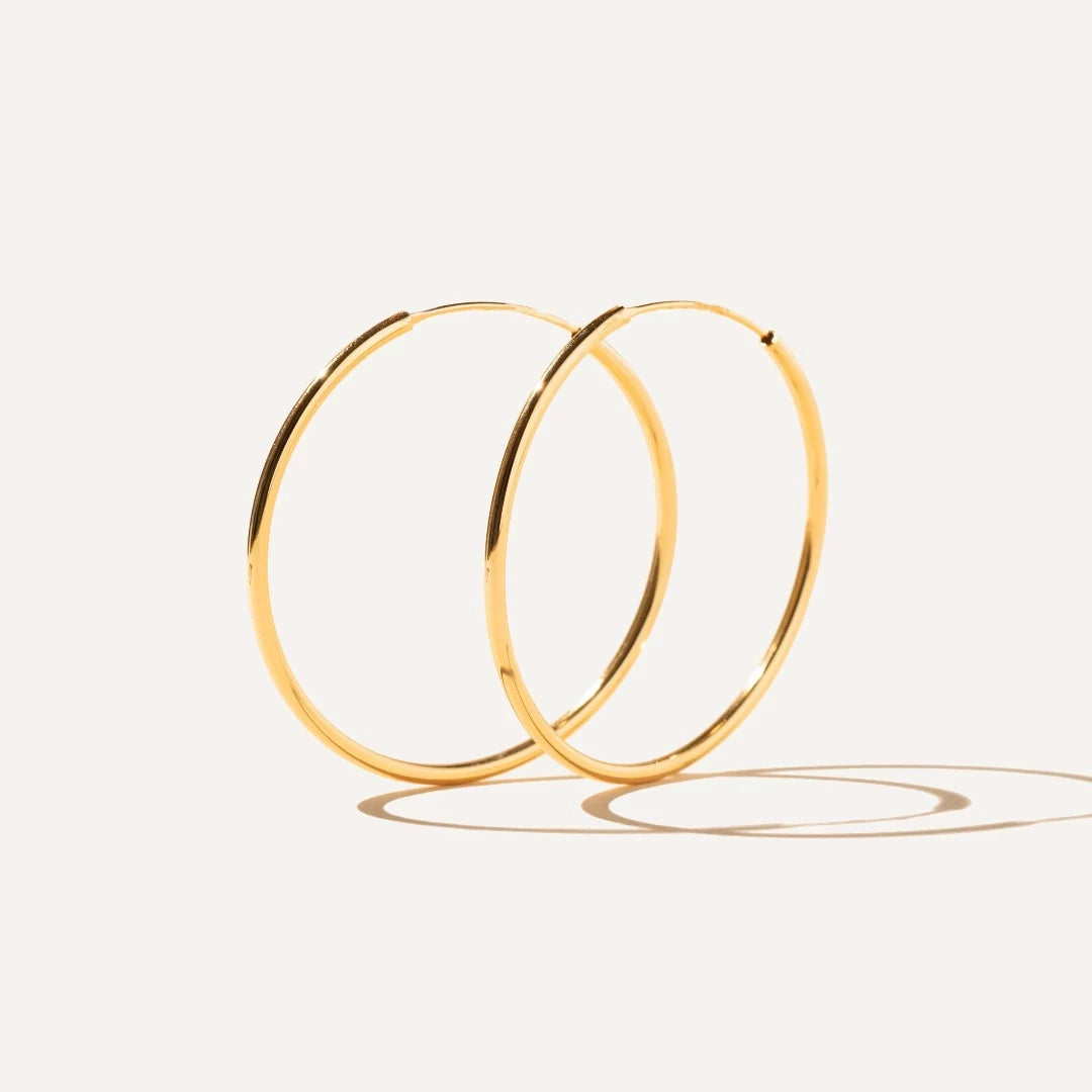 Infinity Hoops, 14K Gold Vermeil