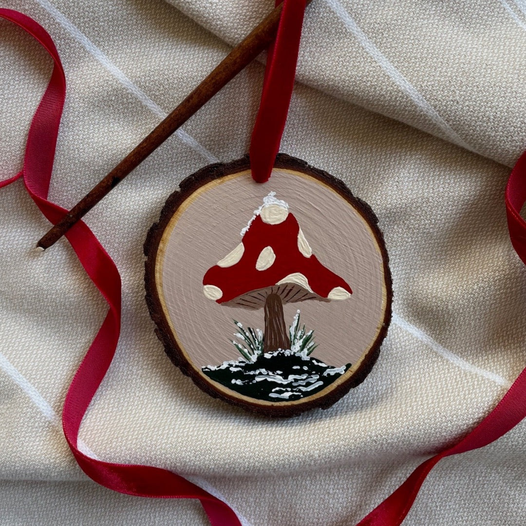 Winter Mushroom Ornament