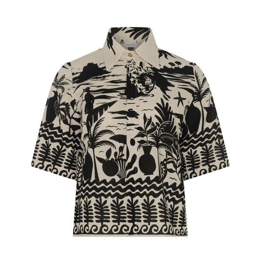 Marigold, Norah Shirt, Santorini Pattern