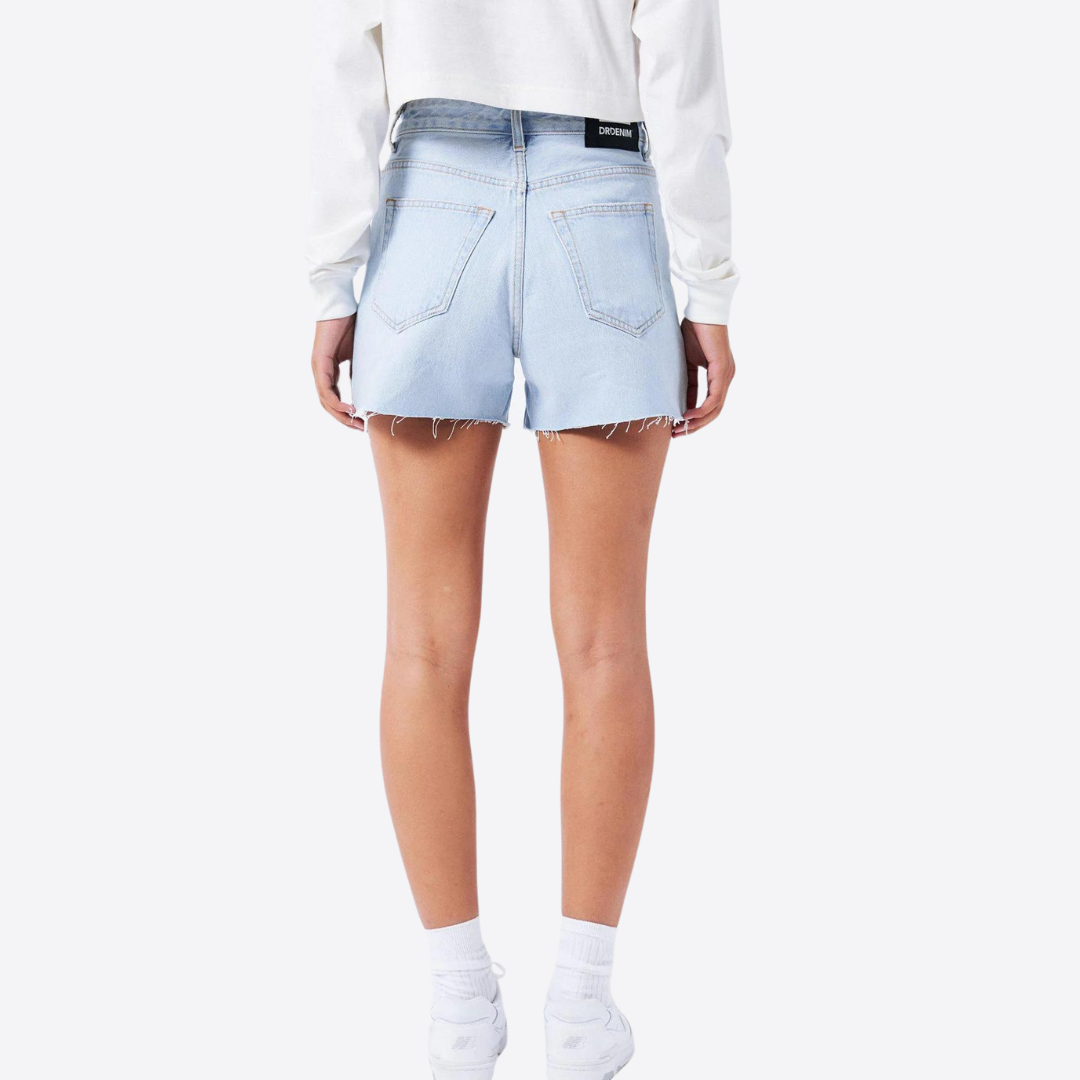 Nora Shorts, Stream Superlight Worn Raw Hem