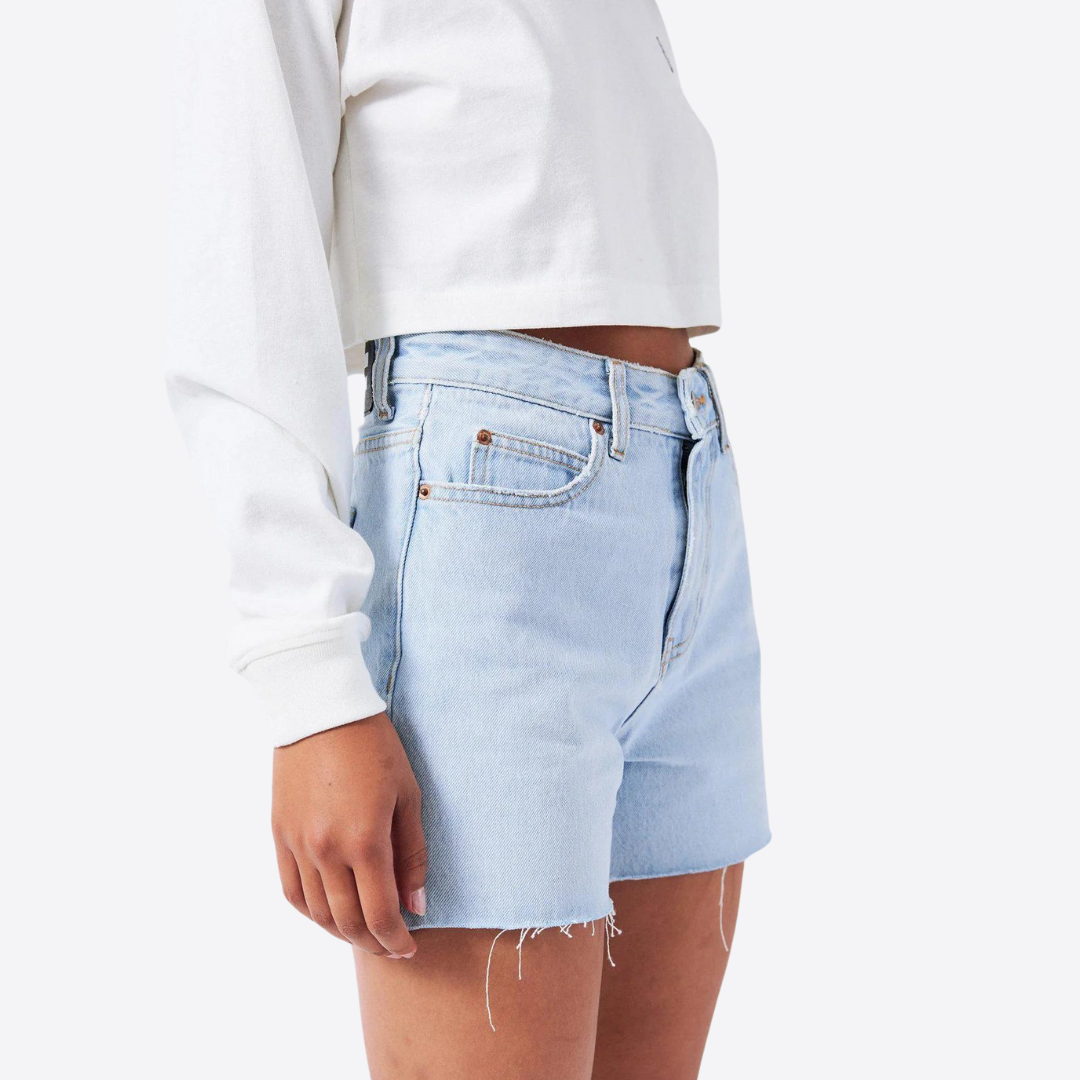 Nora Shorts, Stream Superlight Worn Raw Hem