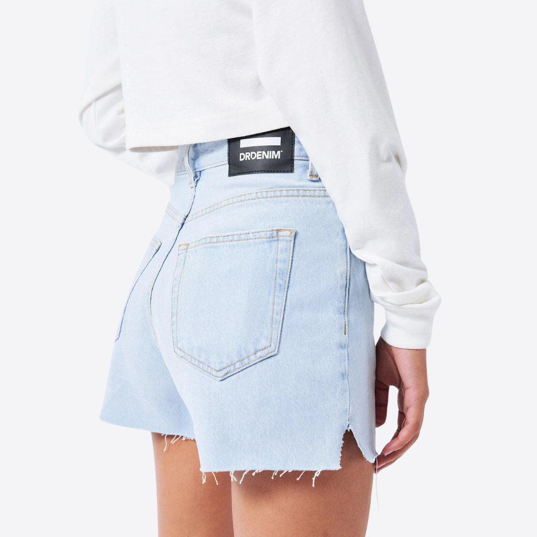 Nora Shorts, Stream Superlight Worn Raw Hem