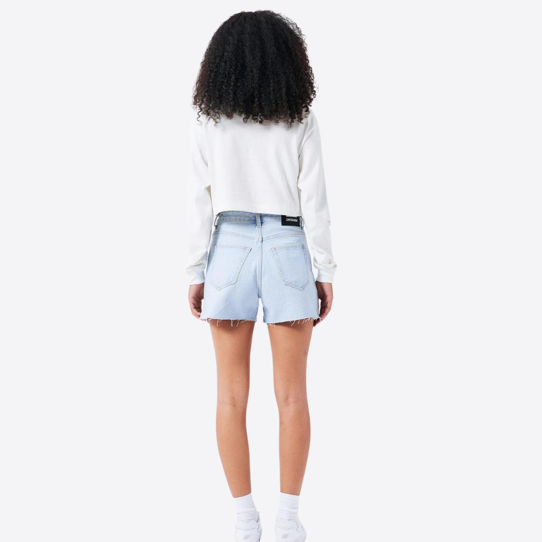 Nora Shorts, Stream Superlight Worn Raw Hem
