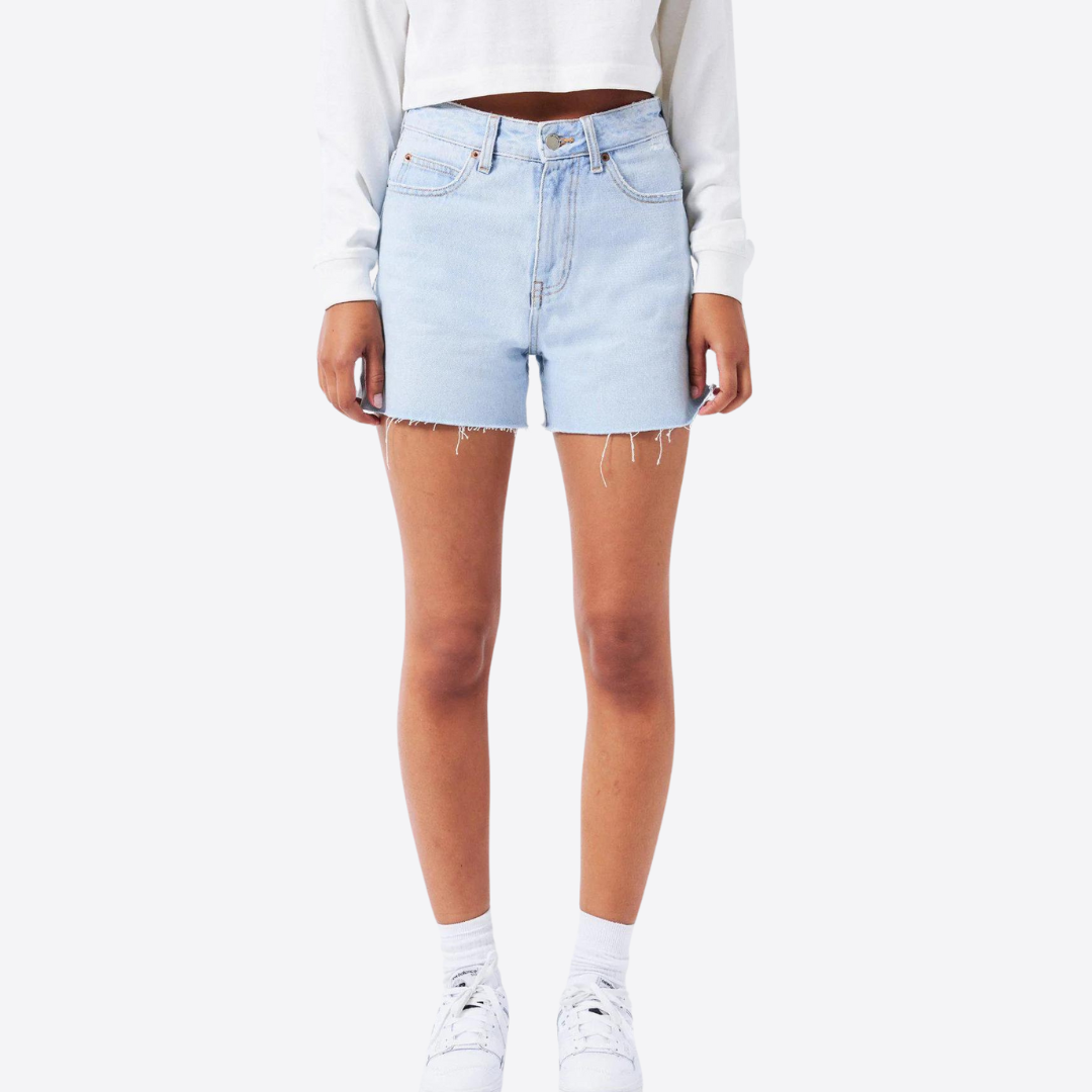 Nora Shorts, Stream Superlight Worn Raw Hem