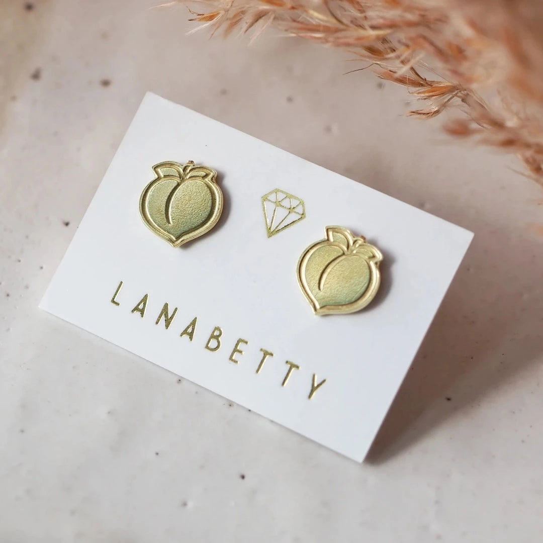 Peach Stud Earrings