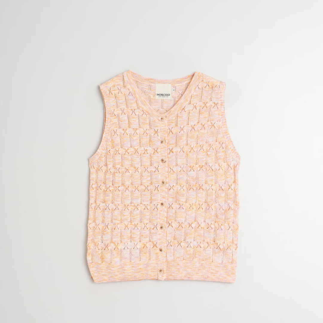 Indi & Cold, Pointelle Knit Vest