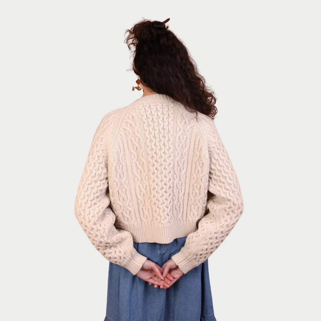 Quince Cardigan, Cream *Only 1 size 8*