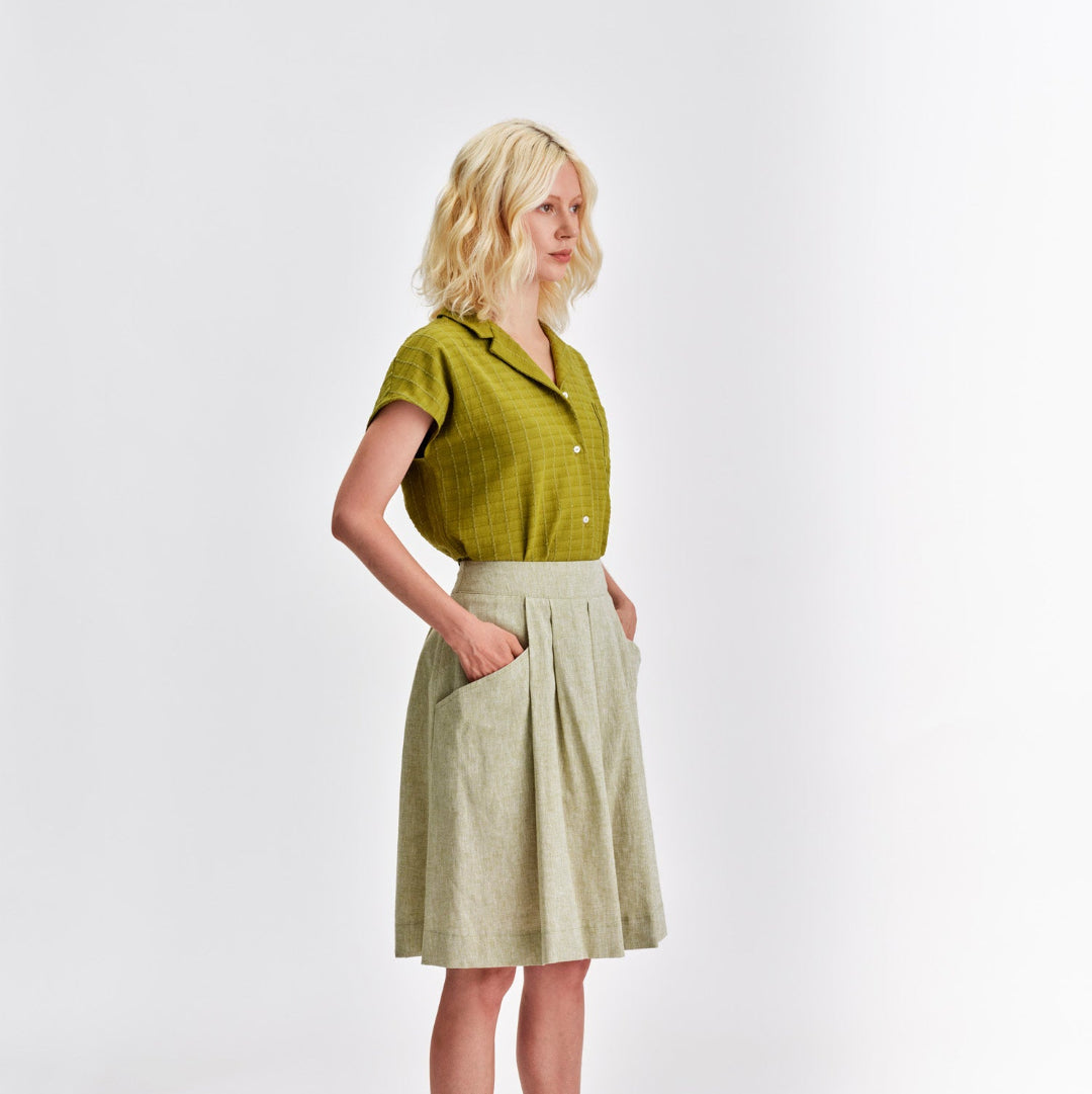 Jennifer Glasgow, Dionne Button Up, Olive