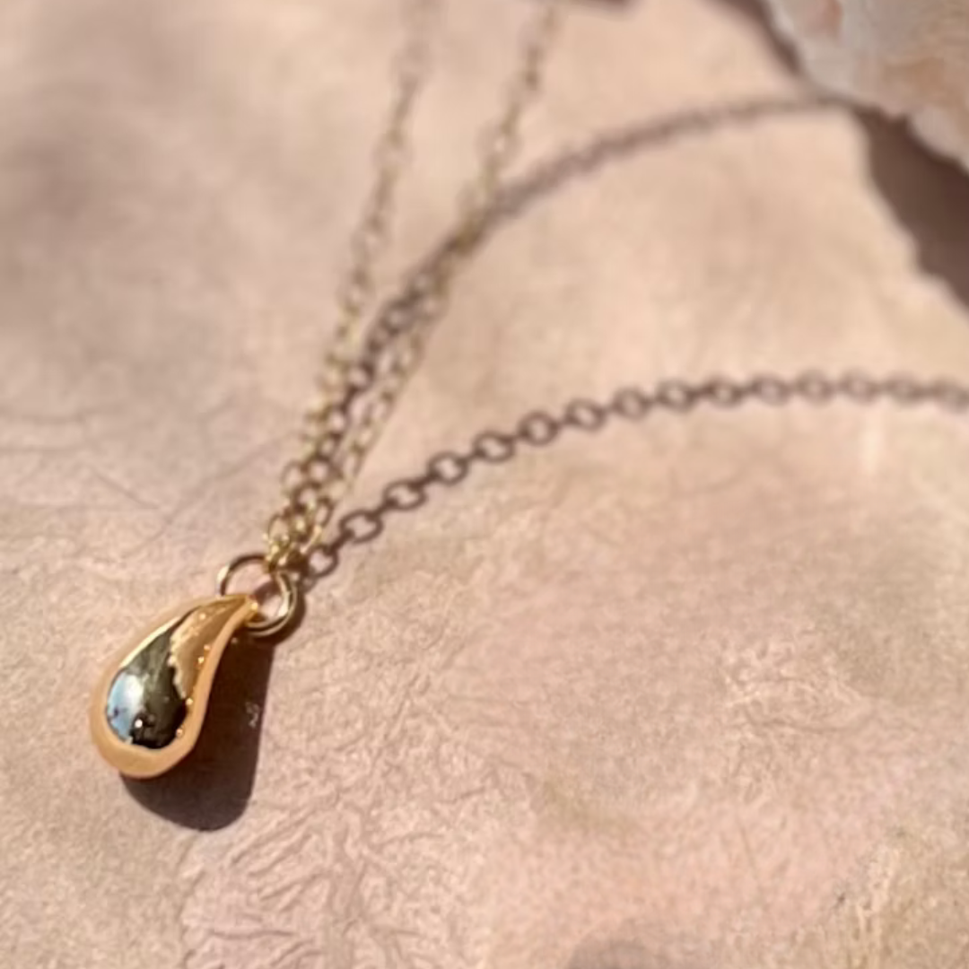 Frug, 14K Goldplate Teardrop Earrings or Necklace FNJ12SET