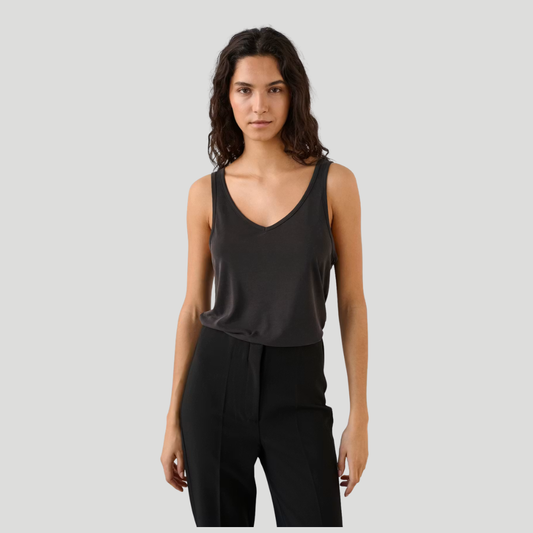 Soaked, V-Neck Tank Top, Black
