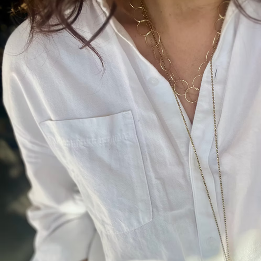 Frug, 14K Goldplate Delicate Loop Necklace FJ30