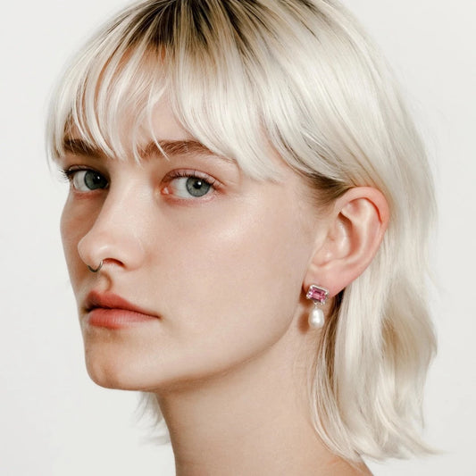 Wolf Circus, Sophie Earrings in Pink and Silver