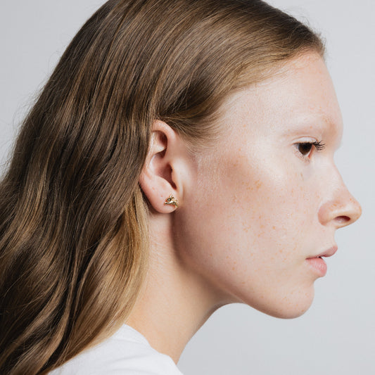 Wolf Circus, Bunny Stud Earring, Gold