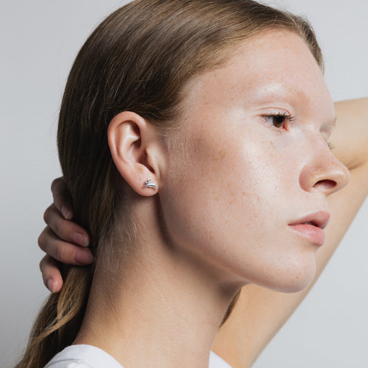 Wolf Circus, Bunny Stud Earring, Silver