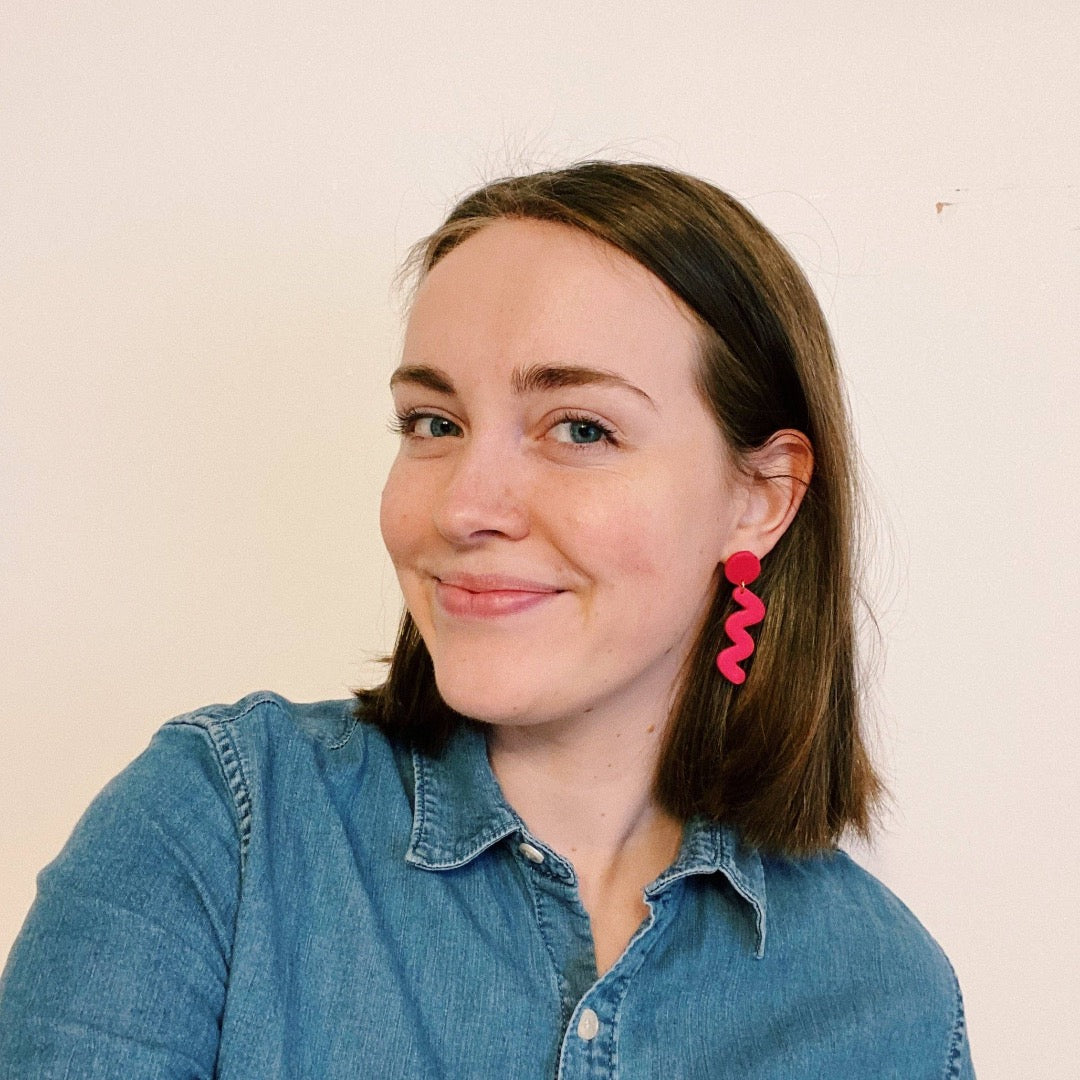 Hot Pink Polymer Clay Earrings
