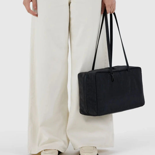 Baggu, Medium Nylon Bowler Bag, Black