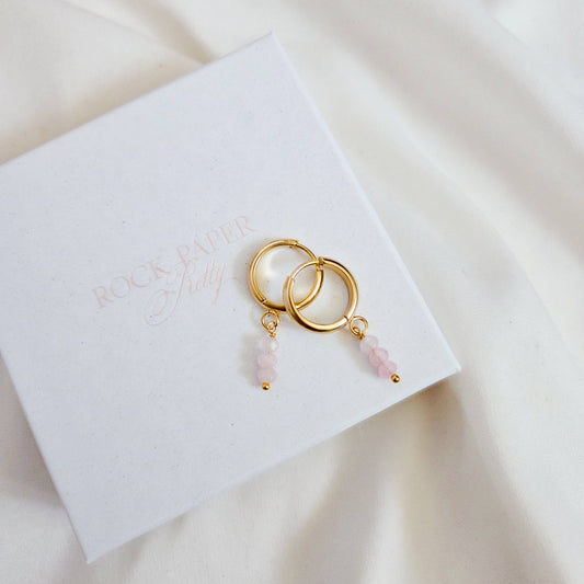 Rock Paper Pretty Jewelry, Rosé all day Earrings