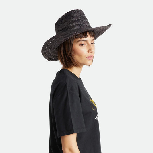 Brixton, Houston II Straw Cowboy Hat, Black