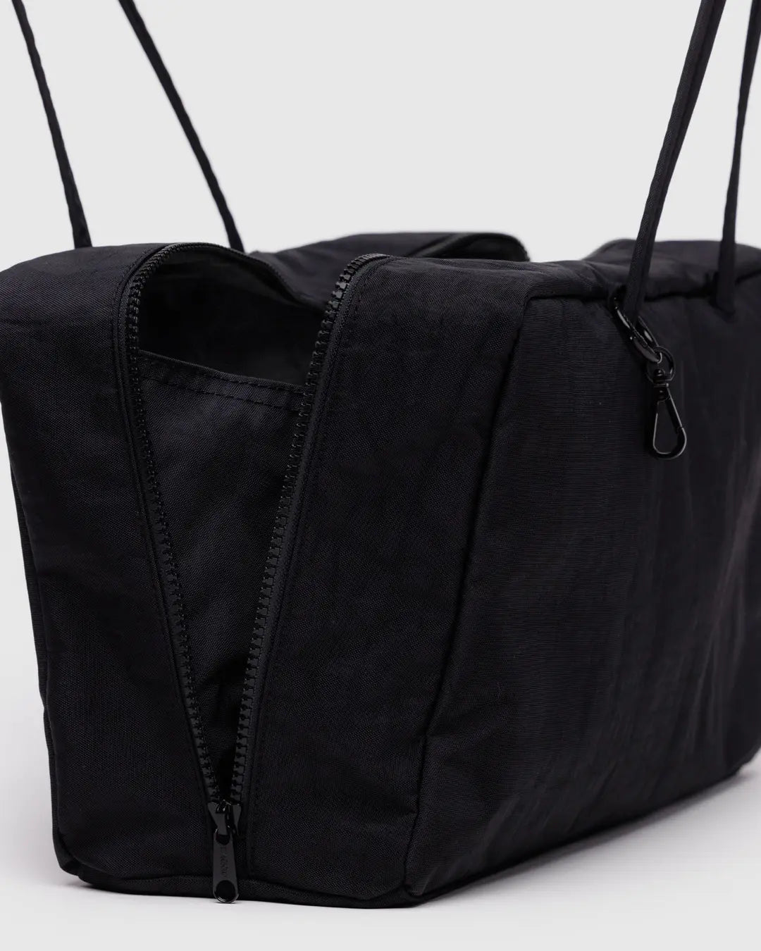 Baggu, Medium Nylon Bowler Bag, Black