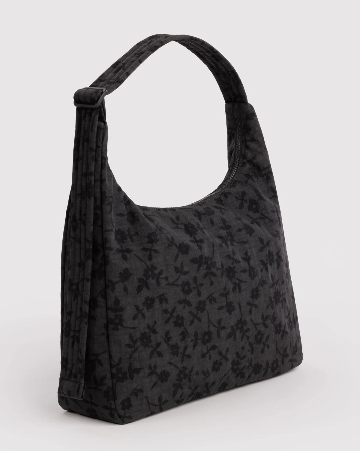 Baggu, Nylon Shoulder Bag, Charcoal Ditsy Floral