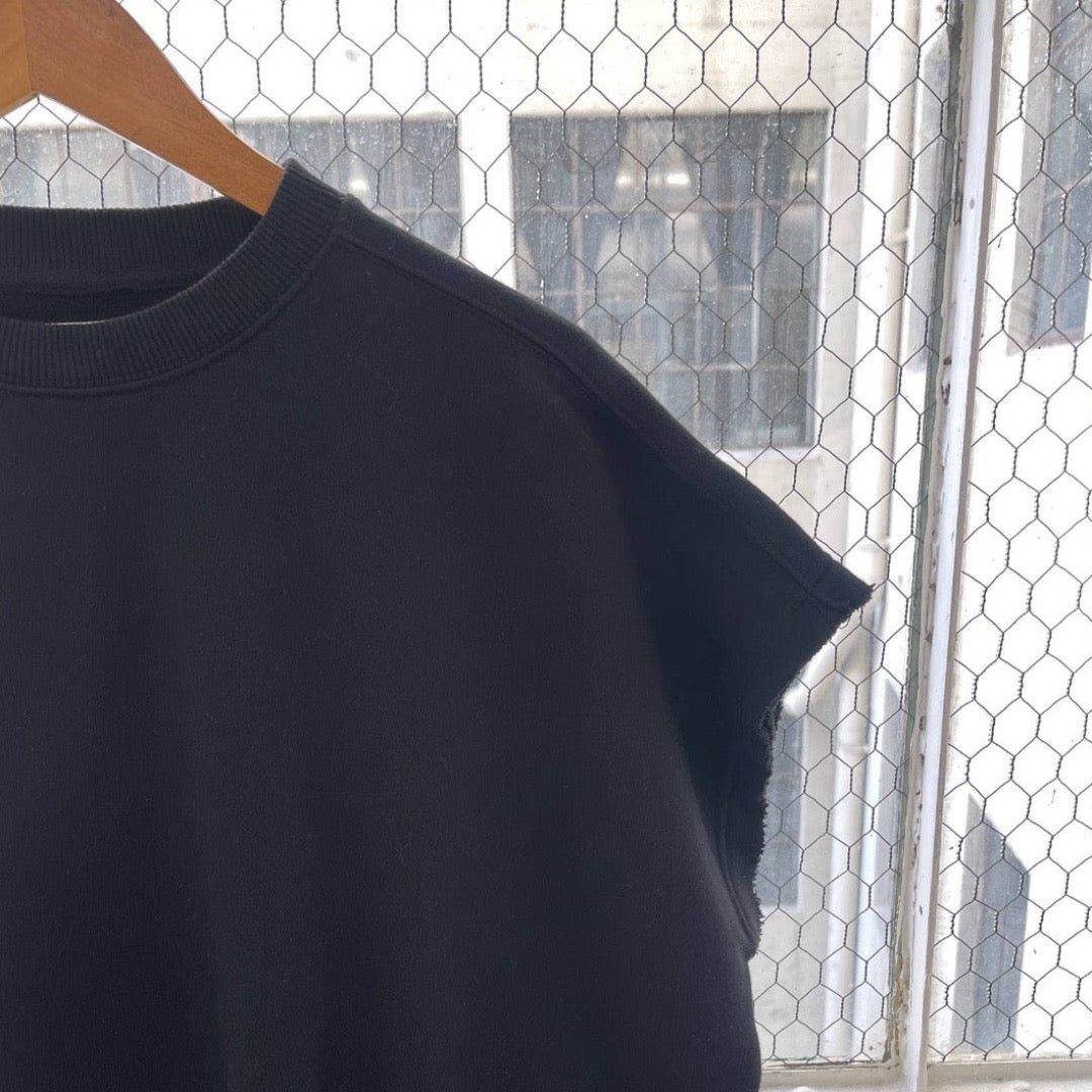 French Terry Sophie Top, Black