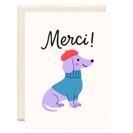 Merci Dashhund, Thank You Card