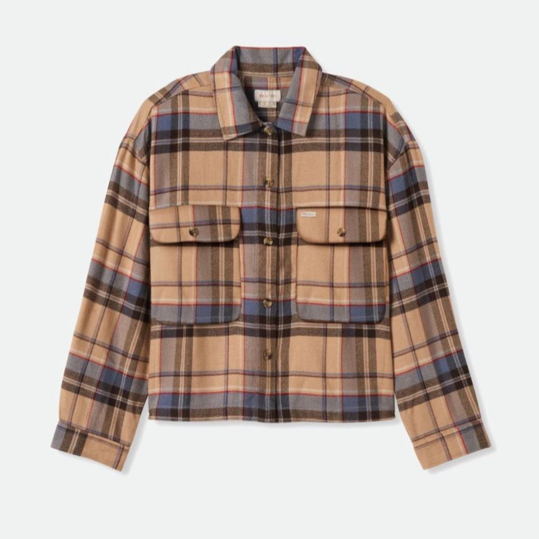 Bowery W L/S Flannel, Sesame/Flint Blue