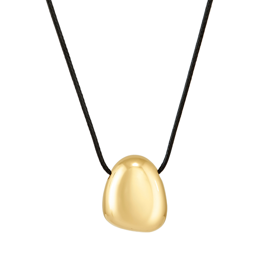 Twenty Compass, Plaza Necklace, Gold & Black