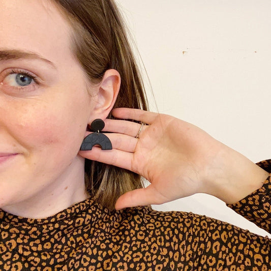 The Avery, Polymer Clay Arch Earrings