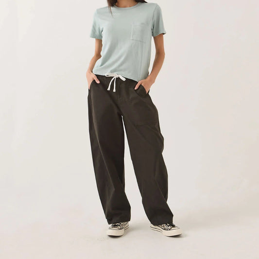 Brixton, Utility Everyday Barrel Pant, Washed Black