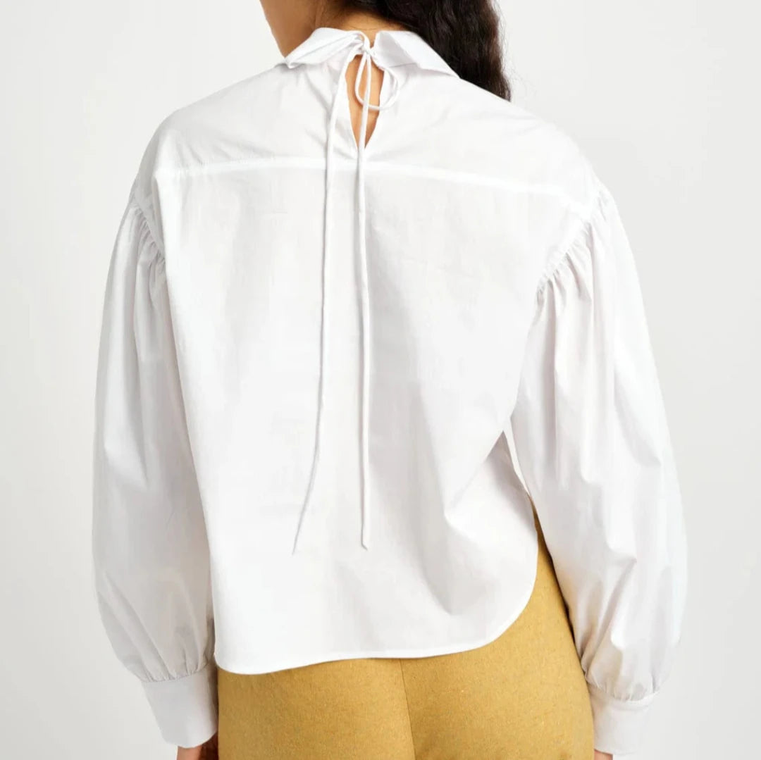Eliza Faulkner, Leni Shirt, White Cotton