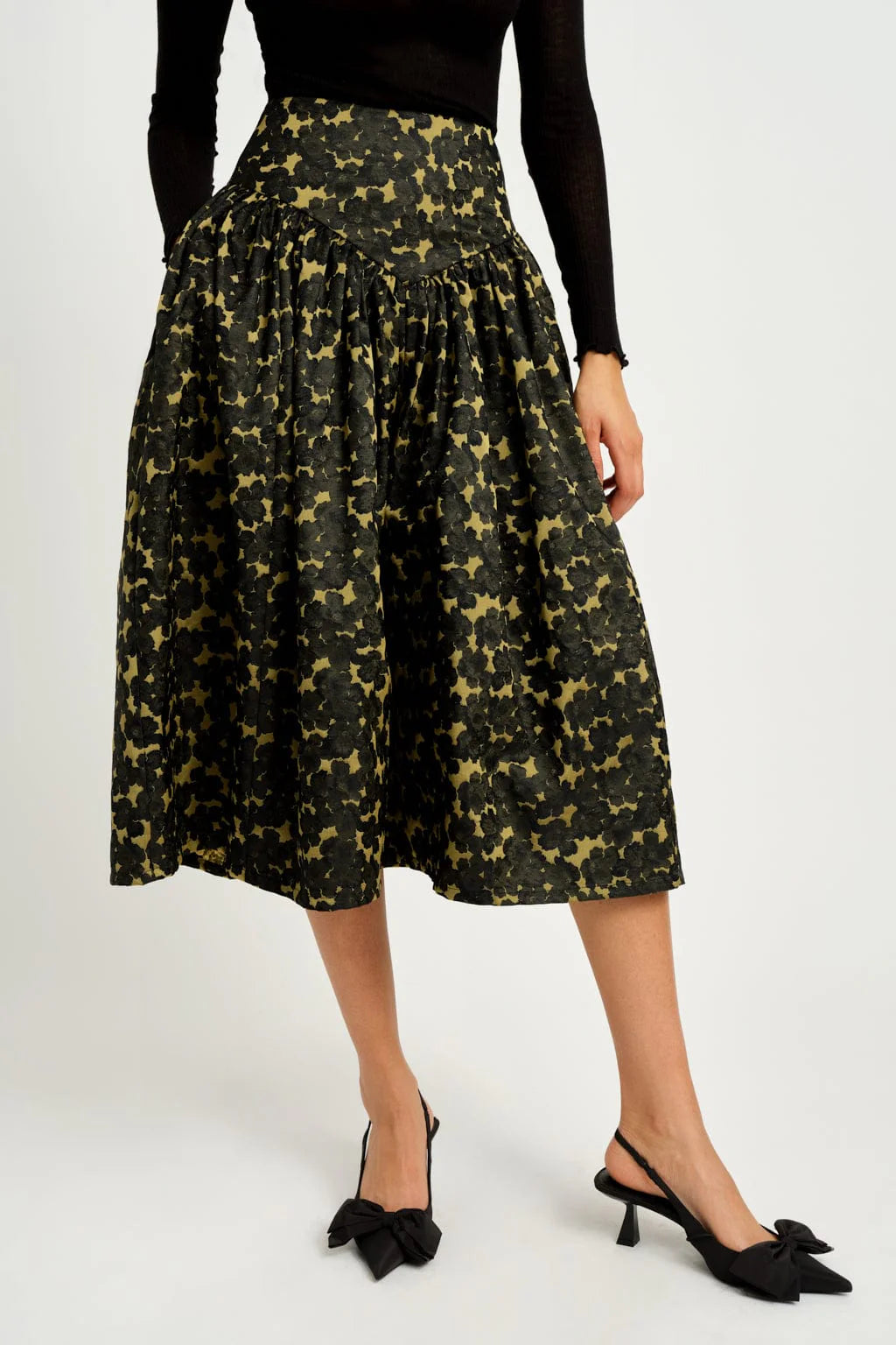 Eliza Faulkner, Lucille Skirt, Chartreuse Jacquard