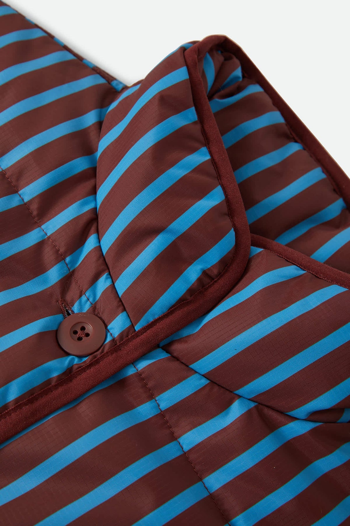 Brixton, Delilah Mock NeckJacket, Dark Brick/Electric Indigo Stripe