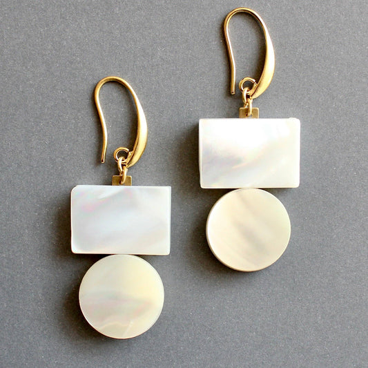 David Aubrey Jewelry, ISLE17 Mother-of-Pearl Geometric Earrings