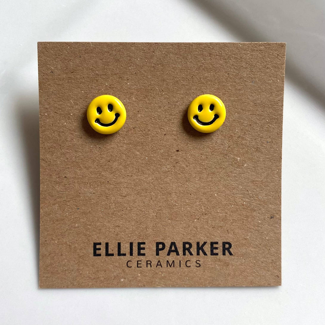 Ellie Parker Ceramics, Smiley Face Earrings
