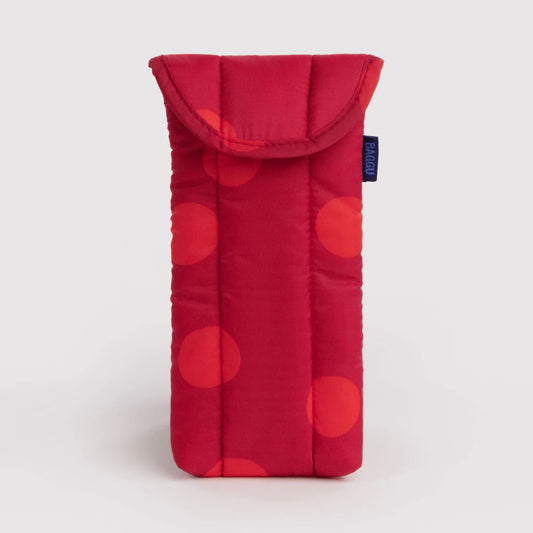 Baggu, Puffy Glasses Sleeve, Red Polka Dot