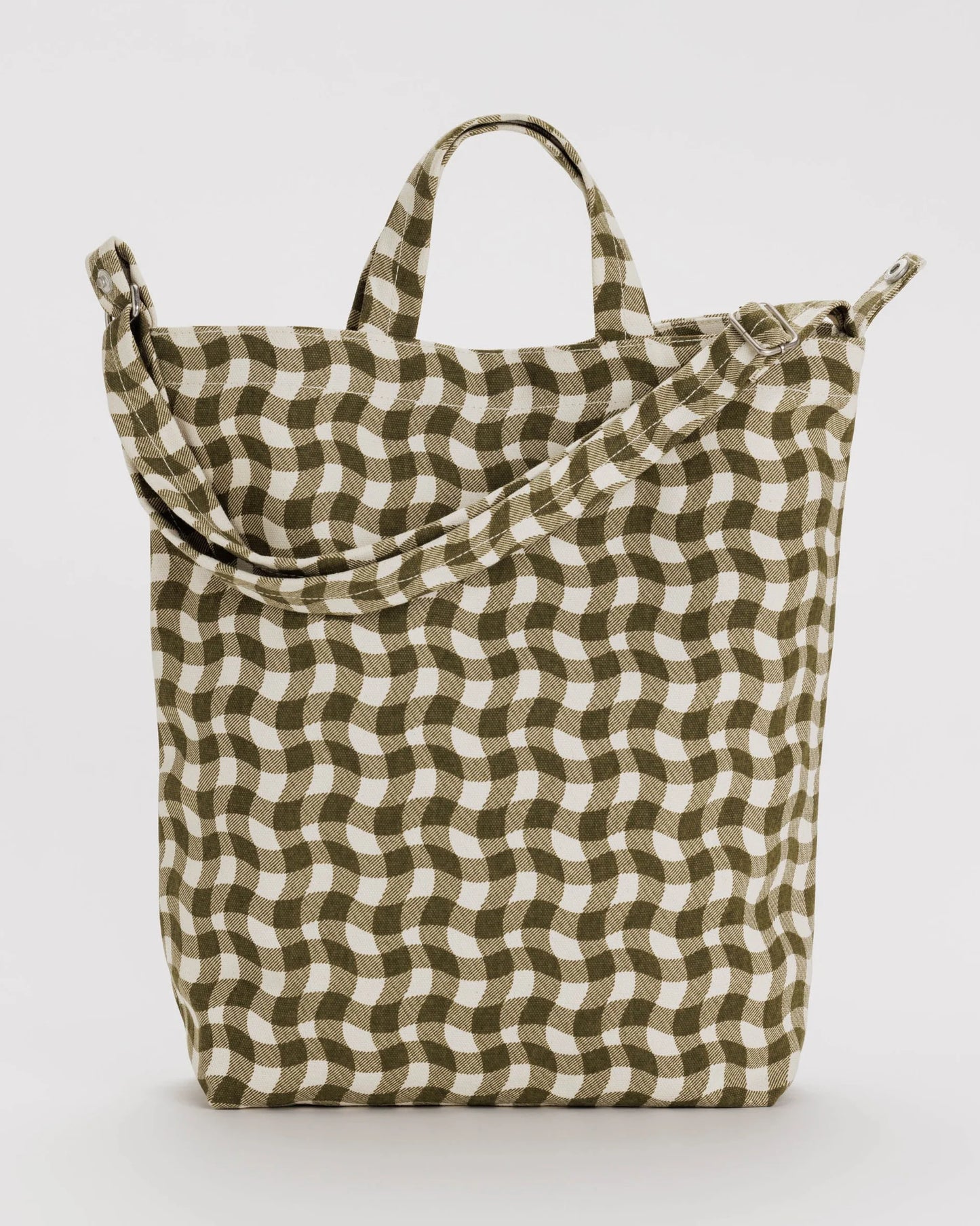Horizontal Duck Bag - Wavy Gingham Brown