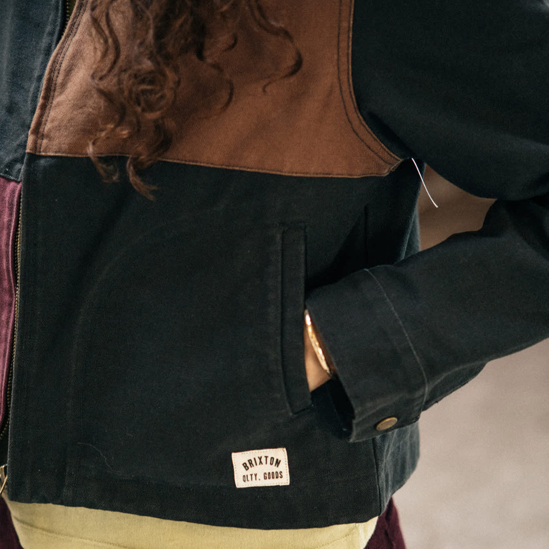Brixton, Mechanics W Garage Zip Jacket, Port/Black/Pinecone Brown