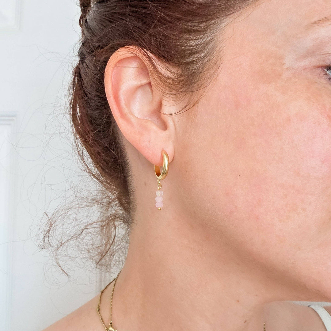Rock Paper Pretty Jewelry, Rosé all day Earrings