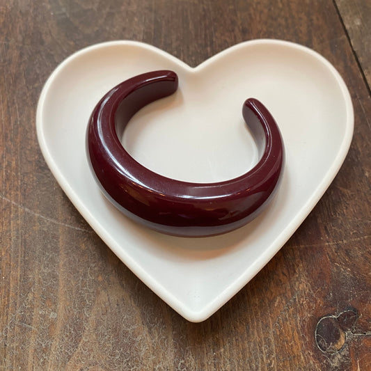 Modern Fable, Acrylic C-Shaped Bangle, Wine